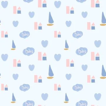 Vector Children's seamless pattern painted in watercolor in boho style. Illustrazione stock