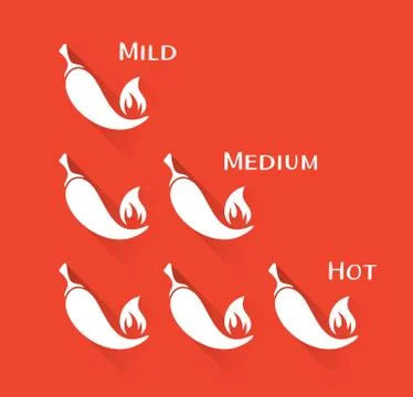 Vector chilli peppers scale Stock-Illustration