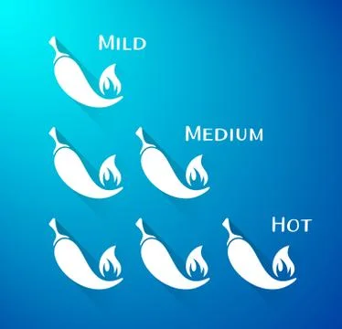 Vector chilli peppers scale Illustrazione stock