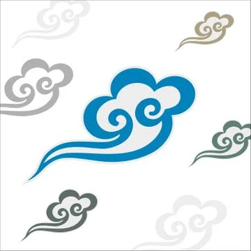 Vector Chinese cloud pattern 스톡 일러스트