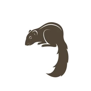 Vector of chipmunk design on white background. Easy editable layered vector i Illustrazione stock