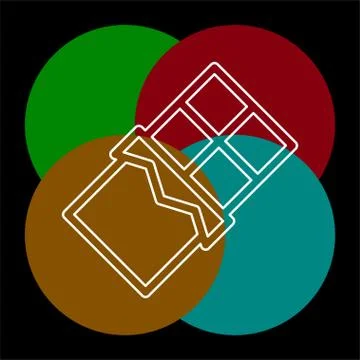 Vector chocolate bar, food candy illustration Stock Illustration