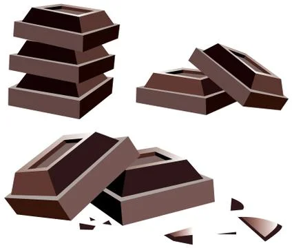 Vector chocolate bars Stock Illustration