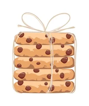 Vector chocolate chip cookies Stock Illustration