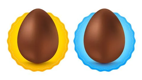 Vector chocolate egg for Easter. Vector illustration of a Chocolate egg for.. 库存插图