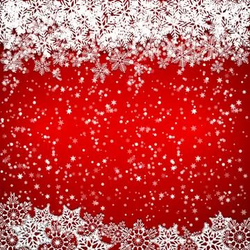 Vector Christmas and New Year Background with snowflakes Stock Illustration