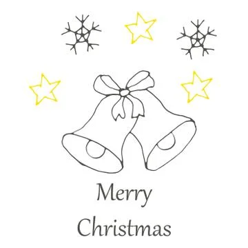 Vector Christmas and new year hand drawn icon Stock Illustration