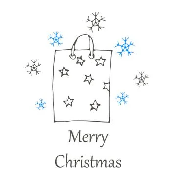 Vector Christmas and new year hand drawn icon Stock Illustration