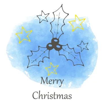 Vector Christmas and new year hand drawn icon Stock Illustration