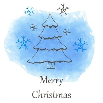 Vector Christmas and new year hand drawn icon Stock Illustration