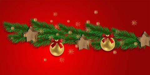 Vector. Christmas and New Year background. The frame Stock Illustration