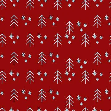 Vector. Christmas and New Year seamless pattern. Stock Illustration
