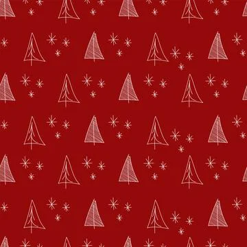 Vector. Christmas and New Year seamless pattern. Stock Illustration