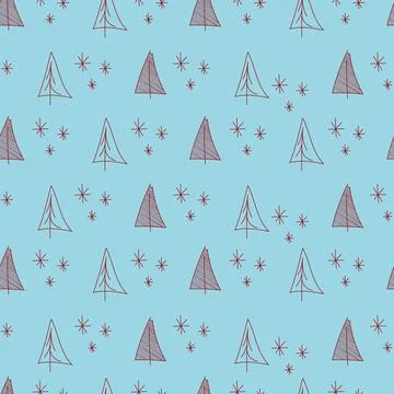 Vector. Christmas and New Year seamless pattern. Stock Illustration