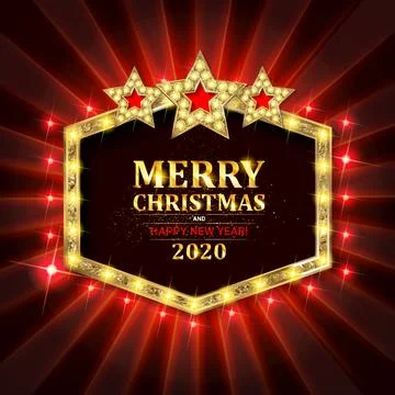 Vector Christmas and new year 2020 Stock Illustration