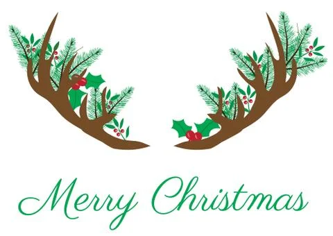 Vector Christmas antlers Illustrazione stock