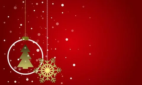 Vector Christmas background, with ball and star. Greeting card Stock Illustration