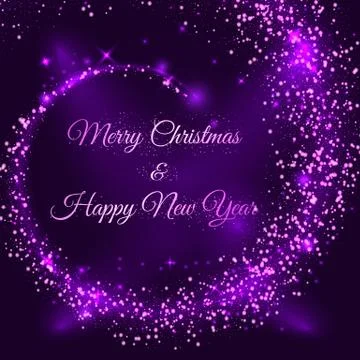 Vector Christmas Background with Stylized Falling Stars. Vector Merry Christmas Stock Illustration