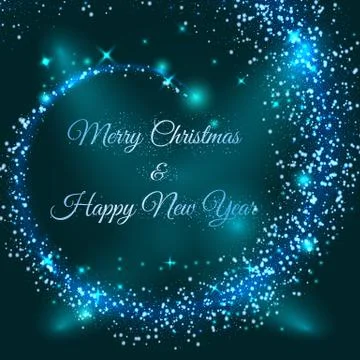 Vector Christmas Background with Stylized Falling Stars. Vector Merry Christmas Illustrazione stock