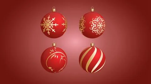 Vector Christmas balls with beautiful patterns. EPS 10. Stock Illustration