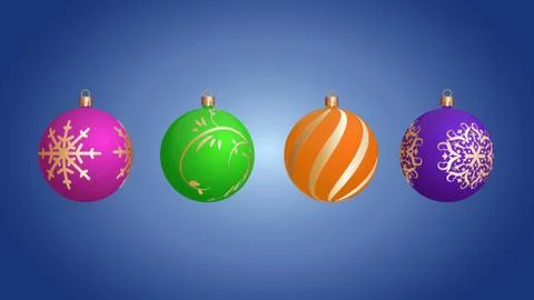 Vector Christmas balls with beautiful patterns. EPS 10. Stock Illustration