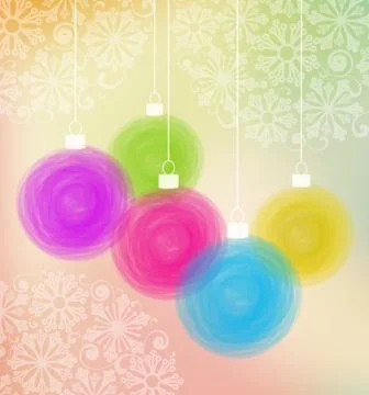 Vector Christmas balls Stock Illustration
