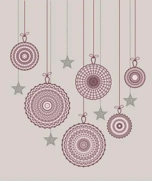 Vector Christmas balls Stock Illustration