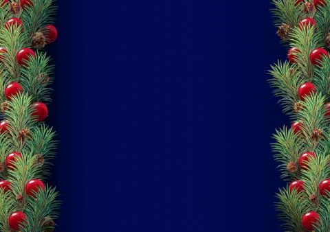 Vector christmas border background Stock Illustration