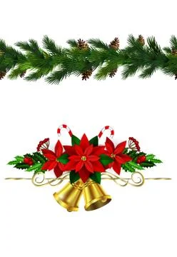 Vector Christmas Border Stock Illustration