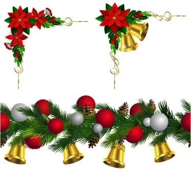 Vector Christmas Border Stock Illustration