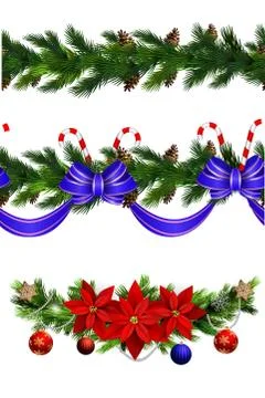 Vector Christmas Border Stock Illustration