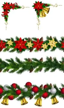Vector Christmas Border イラスト素材