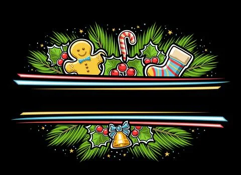 Vector Christmas border Stock Illustration