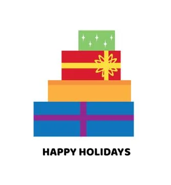 Vector Christmas boxes Illustrazione stock