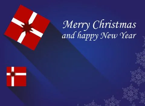 Vector christmas card with gift boxes Stock Illustration