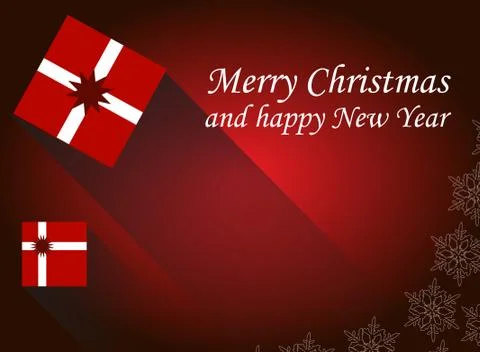 Vector christmas card with gift boxes Stock Illustration