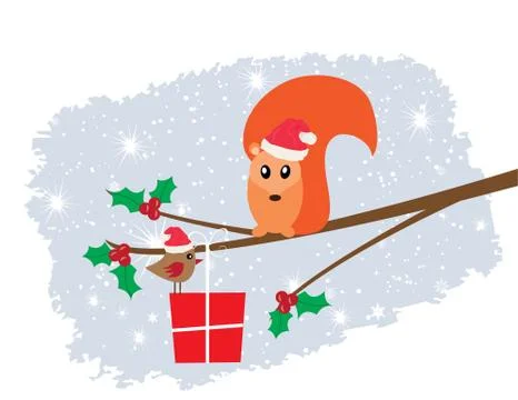 Vector Christmas Card Illustrazione stock