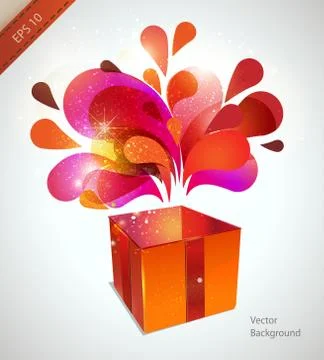 Vector christmas card with red explosion Stock Illustration