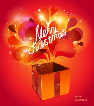 Vector christmas card with red explosion イラスト素材