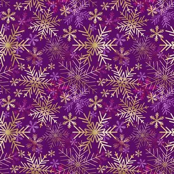 Vector Christmas card. Snowflakes background. Winter seamless pattern. Stock Illustration