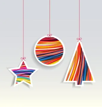 Vector Christmas decorations Stock Illustration