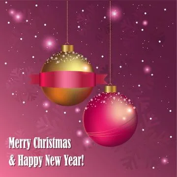 Vector christmas  decorative balls 库存插图