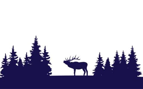 Vector Christmas Deer Stock Illustration