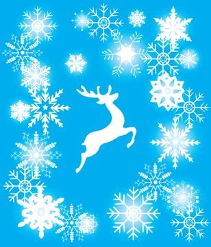 Vector Christmas Deer Stock-Illustration