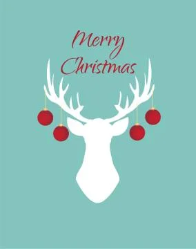 Vector Christmas Deer Stock Illustration