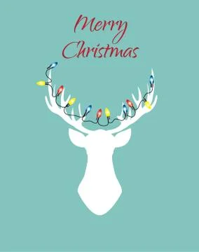 Vector Christmas Deer Stock Illustration