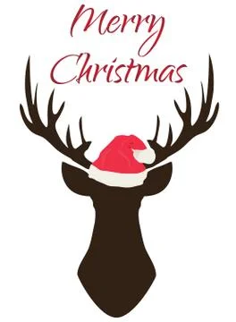 Vector Christmas Deer Stock Illustration