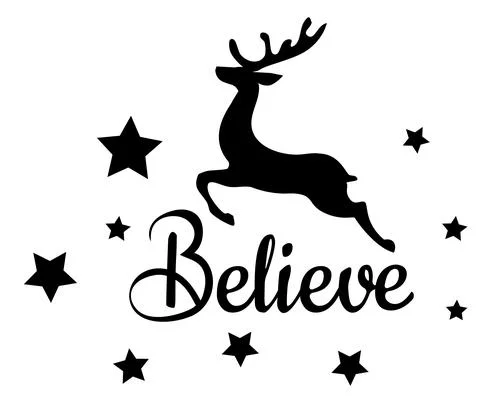 Vector Christmas Deer Stock Illustration