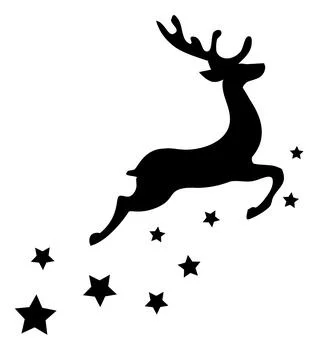 Vector Christmas Deer Illustrazione stock