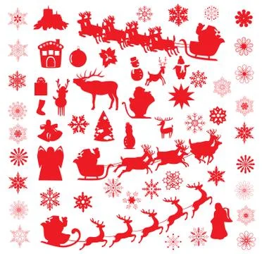 Vector Christmas Elements Illustrazione stock